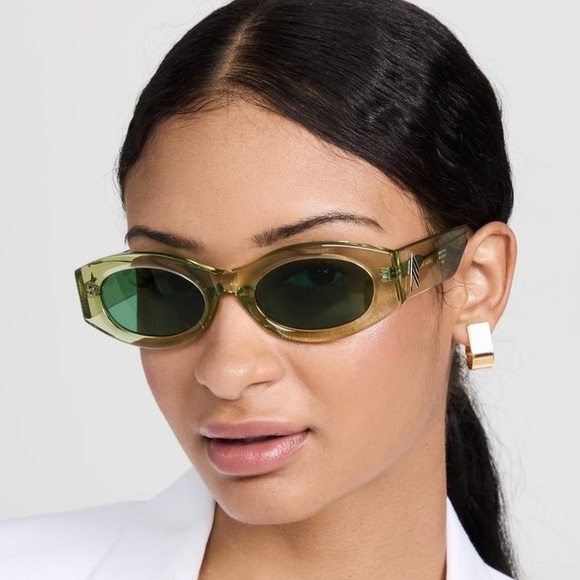 The Attico x Linda Farrow Mint Green Sunglasses - Picture 2 of 6